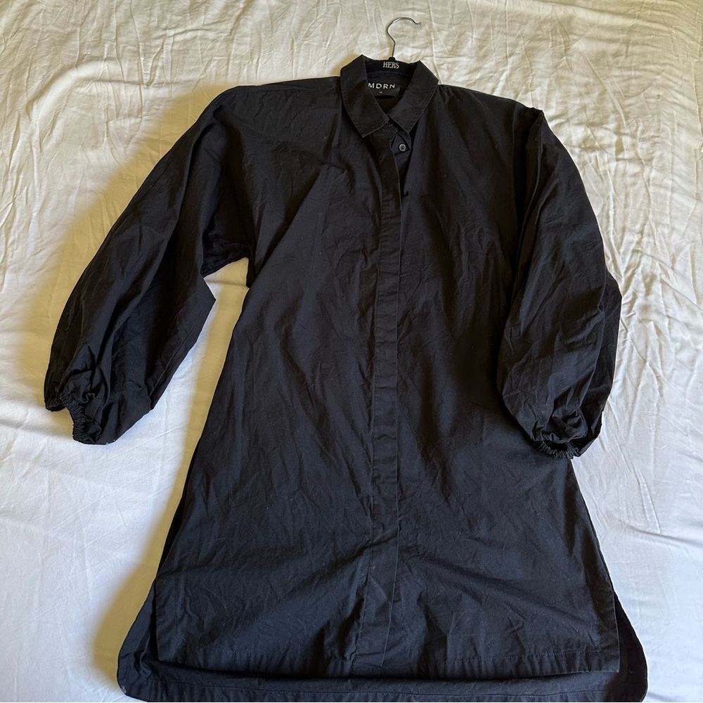 Black Long Sleeve Mini Dress